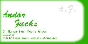 andor fuchs business card